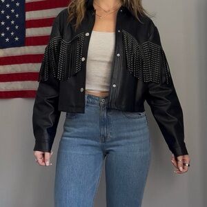 Black Studded Women's Jacket